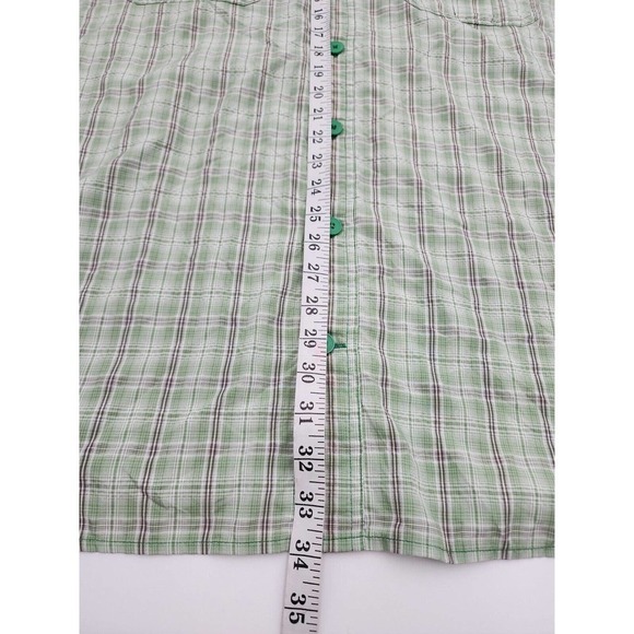 Duluth Trading Mens Green Plaid Long Sleeve Shirt Vented Fishing Hiking 2XL Tall - Picture 7 of 8
